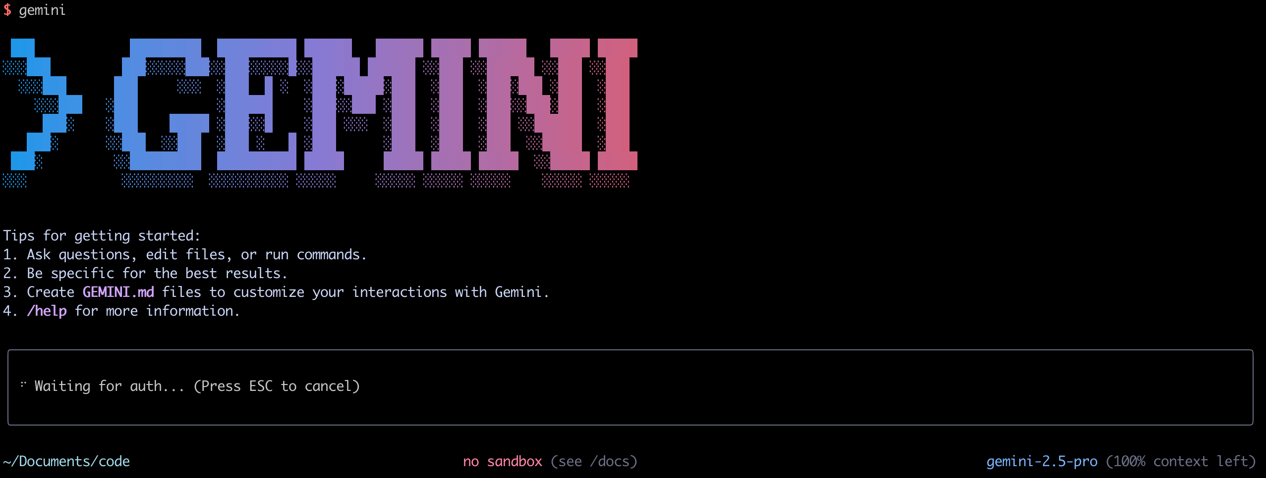 Gemini CLI主题选择